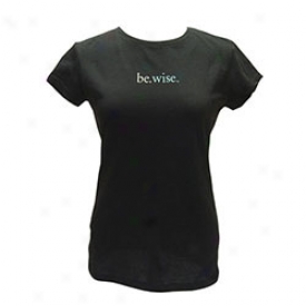 Be Wise Womens Tee Small-black