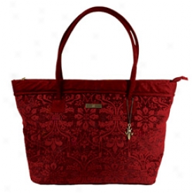 Burgundy Chenille Caroet Bag