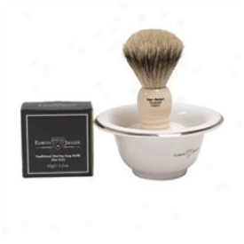 Edwin Jagger Brush, Dish And Soap Set