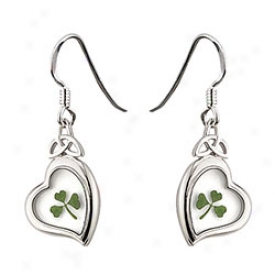 Hop-trefoil Heart Earrings