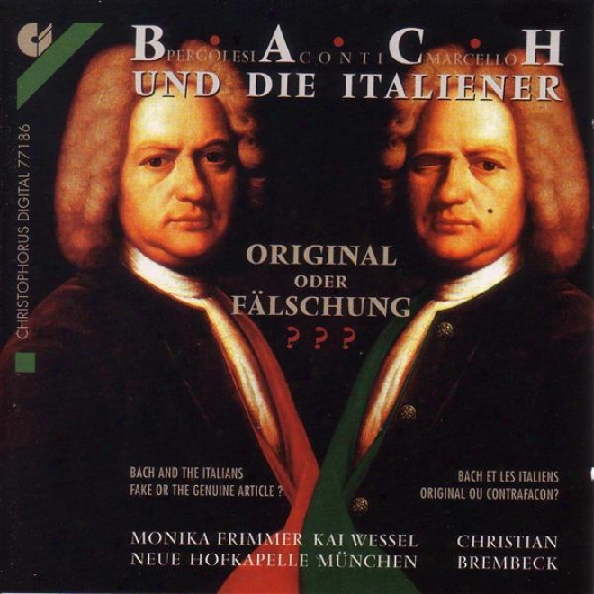 Bach, J.s.: Tilge Hochster, Meine Sunden / Keyboard Concerto, Bwv 974 / Languet Anima Mea (wessel, Frimmer, Munich Neue Hofkapell