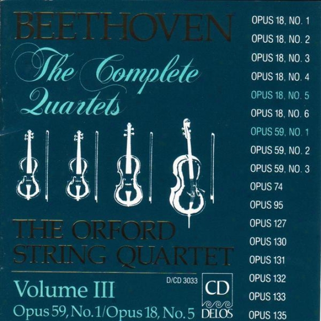 Beethoven, L.: String Quartets (complete), Vol. 3 - Nos. 5 And 7 (orford String Quattet)