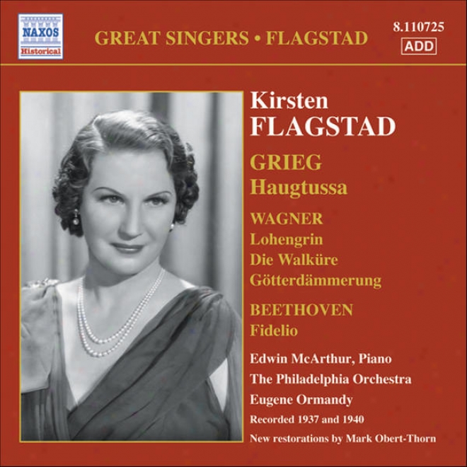 Flagatad, Kirsten: Songs And Arias (philadelphia Orchestra, Ormandy) (1937)