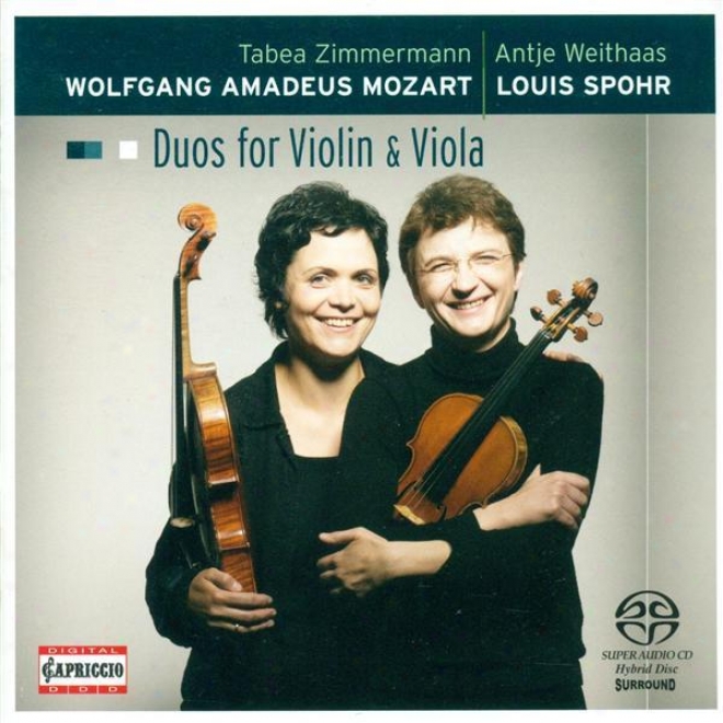 Mozart, W.a.: Duos For Violin And Viola - K. 423, 424 / Spohr, L.: Duo For Violin And Viola, Op 13 (weithaas, Zimmermann)