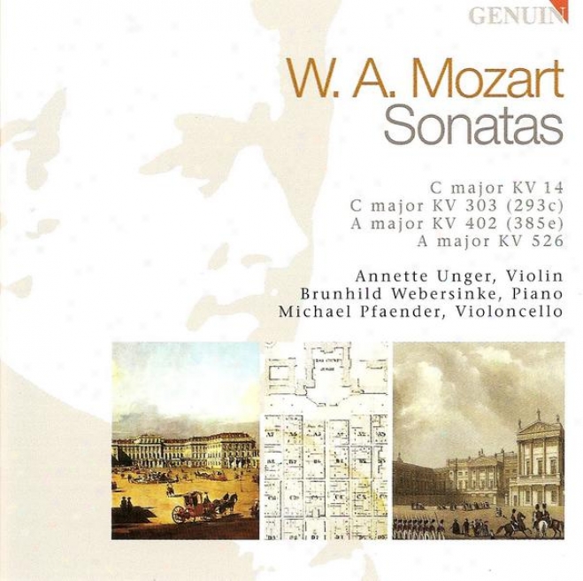 Mozart, W.a:. Sonatas For Keyboard And Violin - K. 303, 402, 526 (unger, Pfaender, Webersinke)