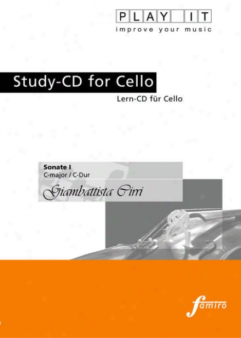 Play It - Study-cd For Cello: Giambattista Cirri, Sonate I, C Major / C-dur