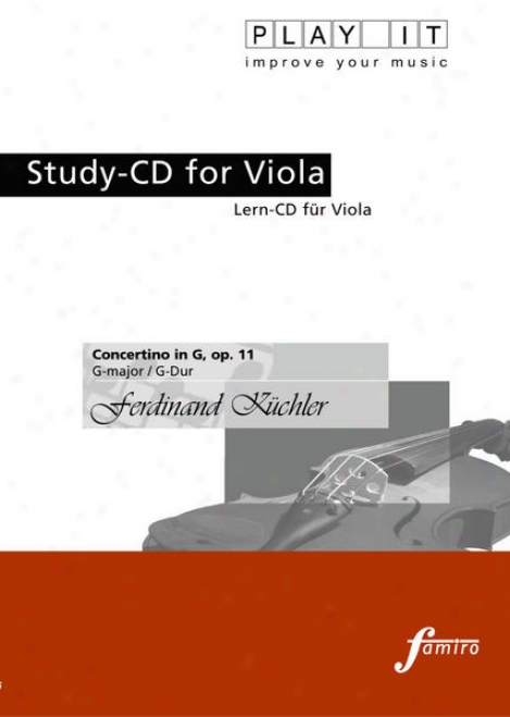 Play It - Study-cd For Violw: Ferdinand Kchler, Concertino In G, Op. 11, G Major / G-dur