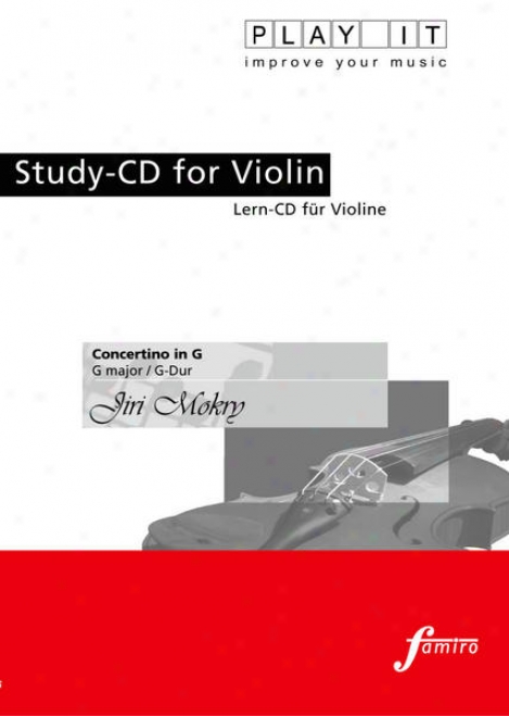 Plag It - Study-cd For Violih: Jiri Mokry, Concertino In G, G Major / G-dur