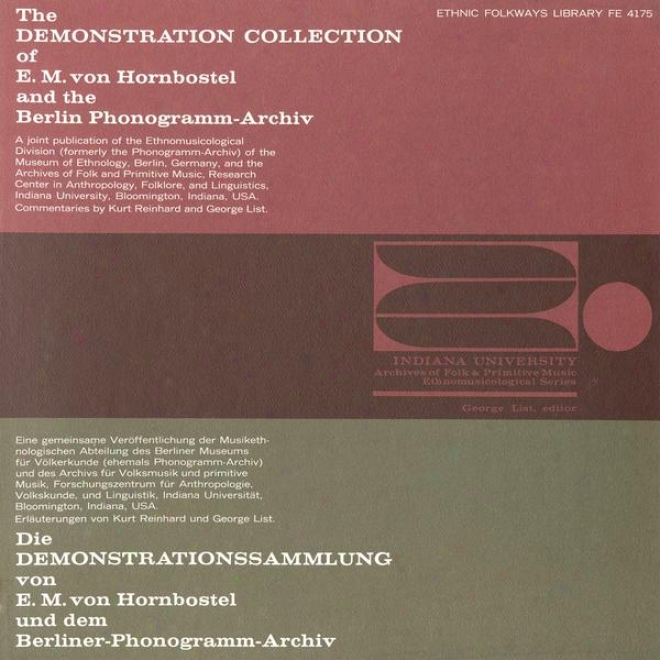 The Demonstration Collection Of E.m. Von Hornbostel And The Berlin Phonogramme-archive