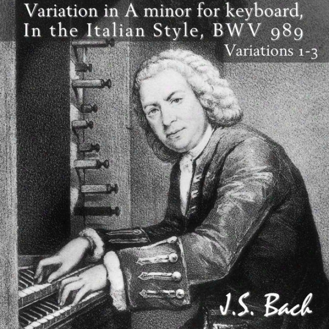 Variation In A Minor For Keyboard, In The Italian Style, Bwv 989: Variations 1-3. Great For Baby's Brain And Pure Enjoyment.