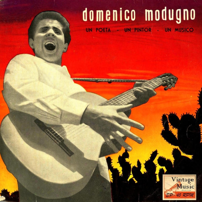 "vintage Italian Song N4 - Eps Collectors ""domenico Modugno, Un Poeta, Un Pintor, Un Msico"