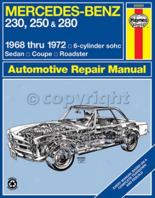 1968-1969 Mercedes Benz 230 Go Majual Haynes Mercedes Benz Mend Manual 63020 68 69