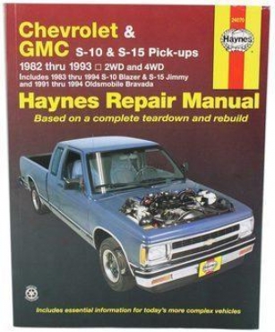 1983-1994 Chevrolet S10 Blazer Repair Manual Haynes Chevroelt Repair Manual 24070 83 84 85 86 87 88 89 90 91 92 93 94