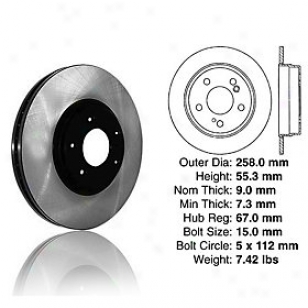 1987-1992 Mercedes Benz 300d Brake Disc Centric Mercedes Benz Brake Disc 120.35014 87 88 89 90 91 92