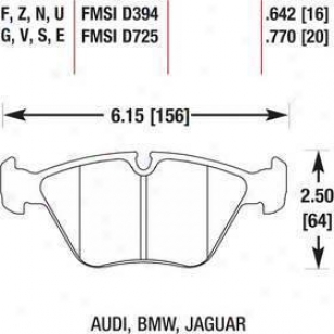 1989-1995 Bmw 525i Brake Pad Set Hawk Bmw Brake Pad Set Hb135z.770 89 90 91 92 93 94 95