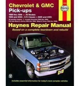 1992-1994 Chevrolet Blazer Repair Manual Haynes Chevrolet Repair Manual 24065 92 93 94