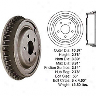 1993-2003 Buick Century Brake Drum Centic Buick Brake Drum 122.62023 93 94 95 96 97 98 99 00 01 02 03