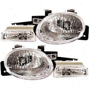 1995-1999 Dodge Neon Headlight Anzo Dodge Headlight 121032 95 96 97 98 99