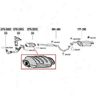 1995-2000 Chrysler Swbring Catalytic Converter Bosal Chrysler Catalytic Converter 079-3035 95 96 97 98 99 00