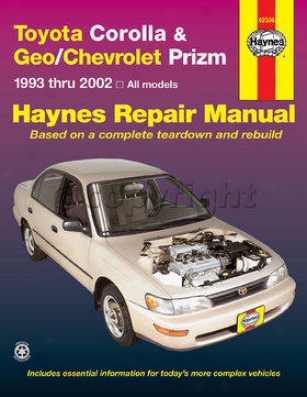 1998-2002 Chevrolet Prizm Repair Manual Haynes Chevvrolet Repair Manual 92036 98 99 00 01 02