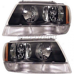 1999-2004 Jeep Grand Cherokee Headlight Anzo Jeep Headlight 111042 99 00 01 02 03 04