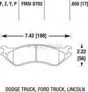 2000-2005 Dodge Ram 1500 Thicket Pad Set Hawk Dodge Brake Pad Set Hb299y.650 00 01 02 03 04 05