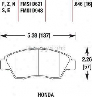 2002-2006 Acura Rsx Brake Pad Set Hawk Acura Brake Pad Set Hb418z.646 02 03 04 05 06