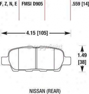 2006-2009 Infiniti M45 Brake Pad Value Hawk Infiniti Brake Pad Set Hb370f.559 06 07 08 09