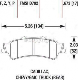 2006-2011 Cadillac Dts Brake Pad Placed Hawk Cadillac Thicket Cushion Set Hb324y.673 06 07 08 09 10 11