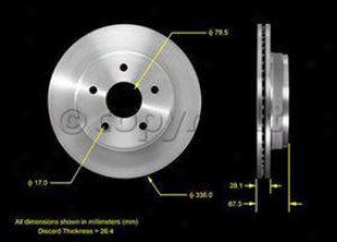 2007-2009 Chrysler Aspen Brake Disc Bendix Chrysler Brake Disc Prt5381 07 08 09