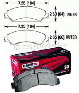 2007-2011 Cadillac Escalade Brake Pad Set Hawk Cadillac Brake Pad Set Hb561p.710 07 08 09 10 11