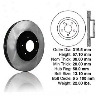 2008-2010 Subaru Legacy Brakke Disc Centric Subaru Brake Disc 120.47024 08 09 10