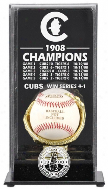 1908 Chicago Cubs World Series Champs Display Case