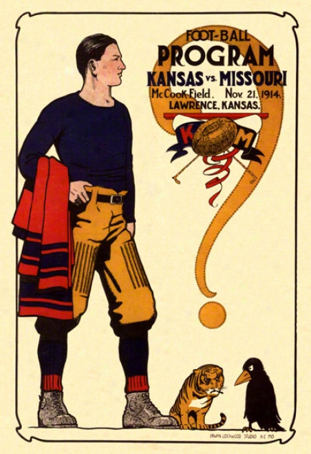 1914 Kansas Vs. Missouri 36 X 48 Canvas Historic Football Newspaper