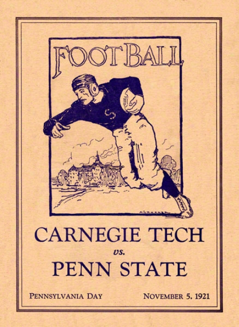 1921 Penn State Nittany Lilns Vs Carnegie Tech 22 X 30 Canvas Historic Fkotball Potser