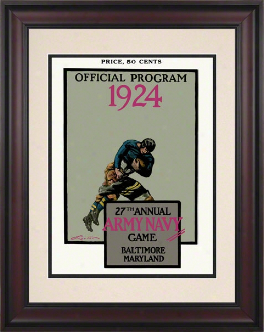 1924 Army Vs. Navy 10.5x14 Framed Historic Football Print