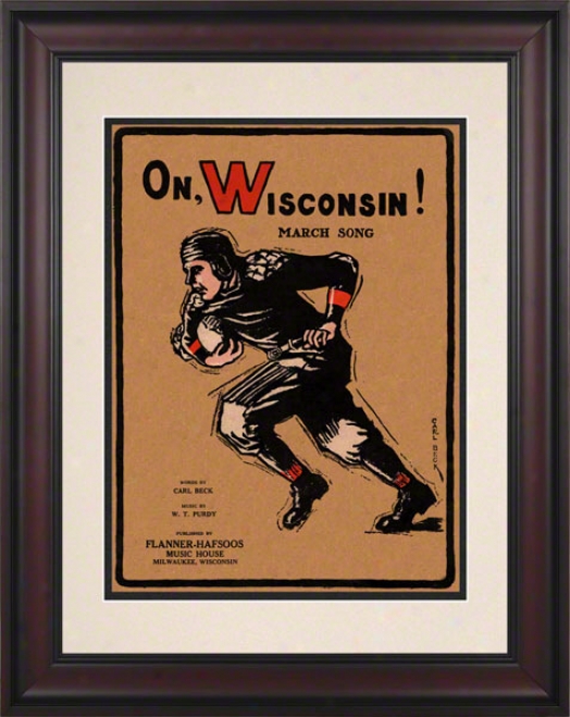 1925 On Wisconsin! 10.5x14 Framed Historic Football Print