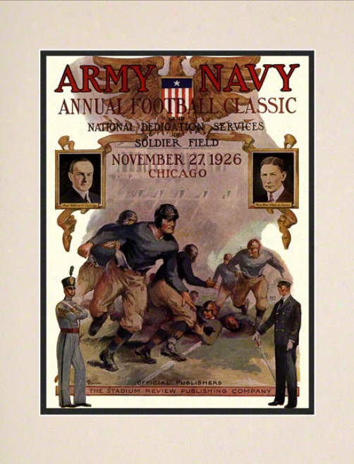 1926 Army Vs. Navy 10.5x14 Matted Historic Football Print