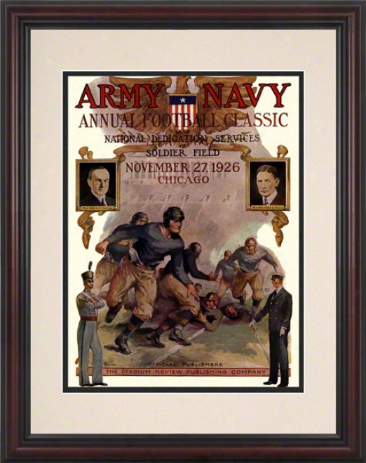 1926 Army Vs. Navy 8.5 X 11 Framed Historic Football Print