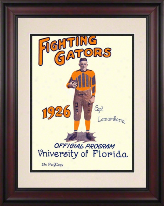 1926 Florida Vs. Washington & Lee 10.5x14 Framed Historic Football Print