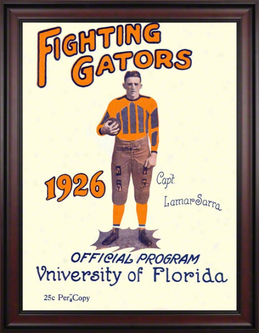 1926 Florida Vs. Washington  &Lee 36 X 48 Framed Canvas Historic Football Print