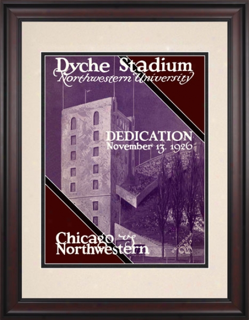 1926 Northwestern Wildcatts Vs. Unviersity Of Chivago 10.5x14 Framed Historic Football Print