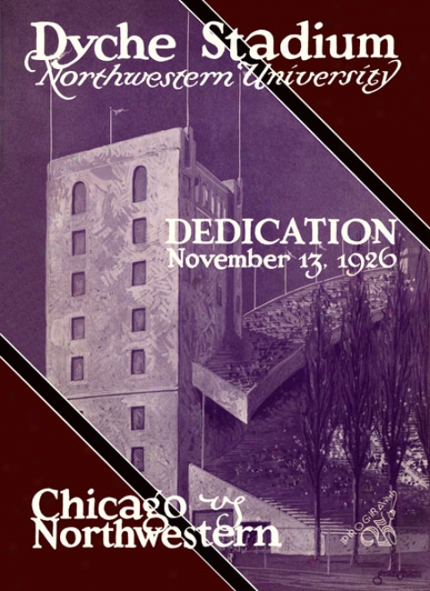 1926 Northwestern Wildcats Vs. University Of Chicago 36 X 48 Canvas Historic Football Print