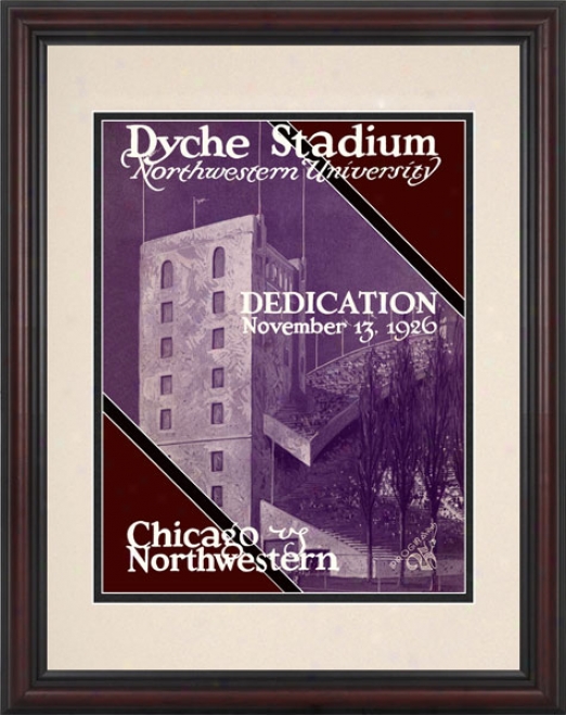 1926 Northwestern Wildcsts Vs. University Of Chicago 8.5 X 11 Framed Historic Football Pinrt