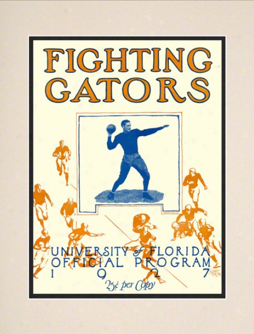 1927 Florida Team Cover 10.5x14 Matted Historic Football Print