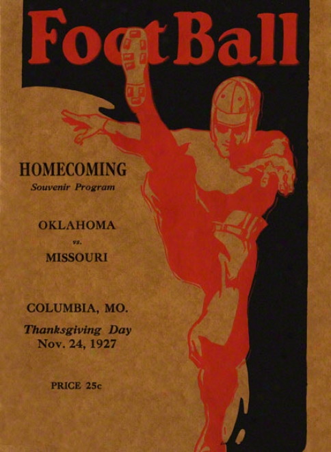 1927 Missouri Vs Oklahoma 22 X 30 Canvas Historic Football Impress