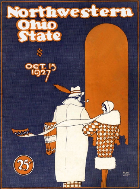1927 Ohio State Buckeyes Vs. Norrthwestern Wildcats 22 X 30 Canvas Historic Football Print
