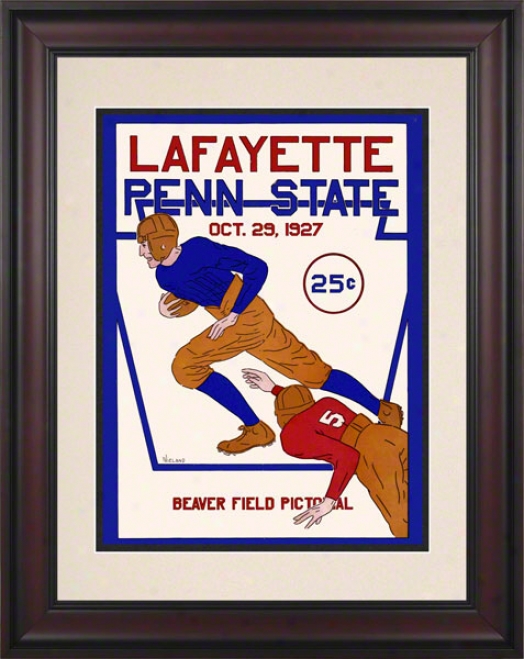 1927 Penn State Nittany Lions Vs Lafayette Leopatsd 10 1/2 X 14 Framed Historic Football Poster