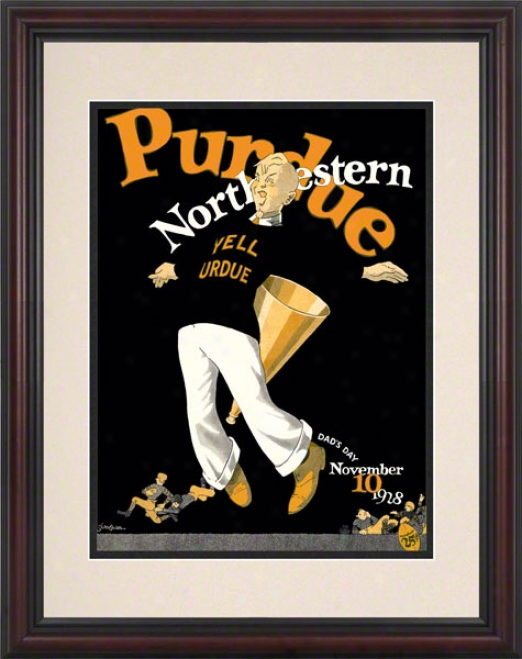 1928 Northwestern Vs. Purdue 8.5 X 11 Framed Historic Football Print