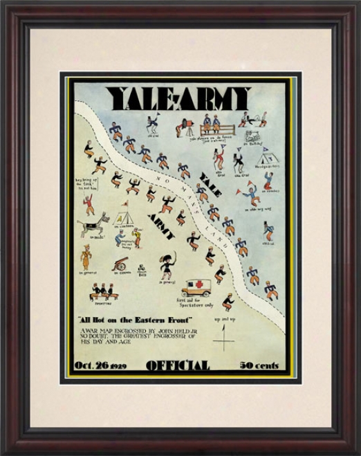 1929 Yale Bulldogs Vs. Army Black Knights 8.5 X 11 Frame Historic Football Print